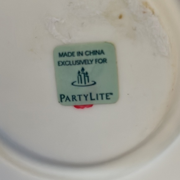 PartyLite Porcelain Tea-light Holder Floral Bouquet Basket Spring Flowers - Picture 12 of 12